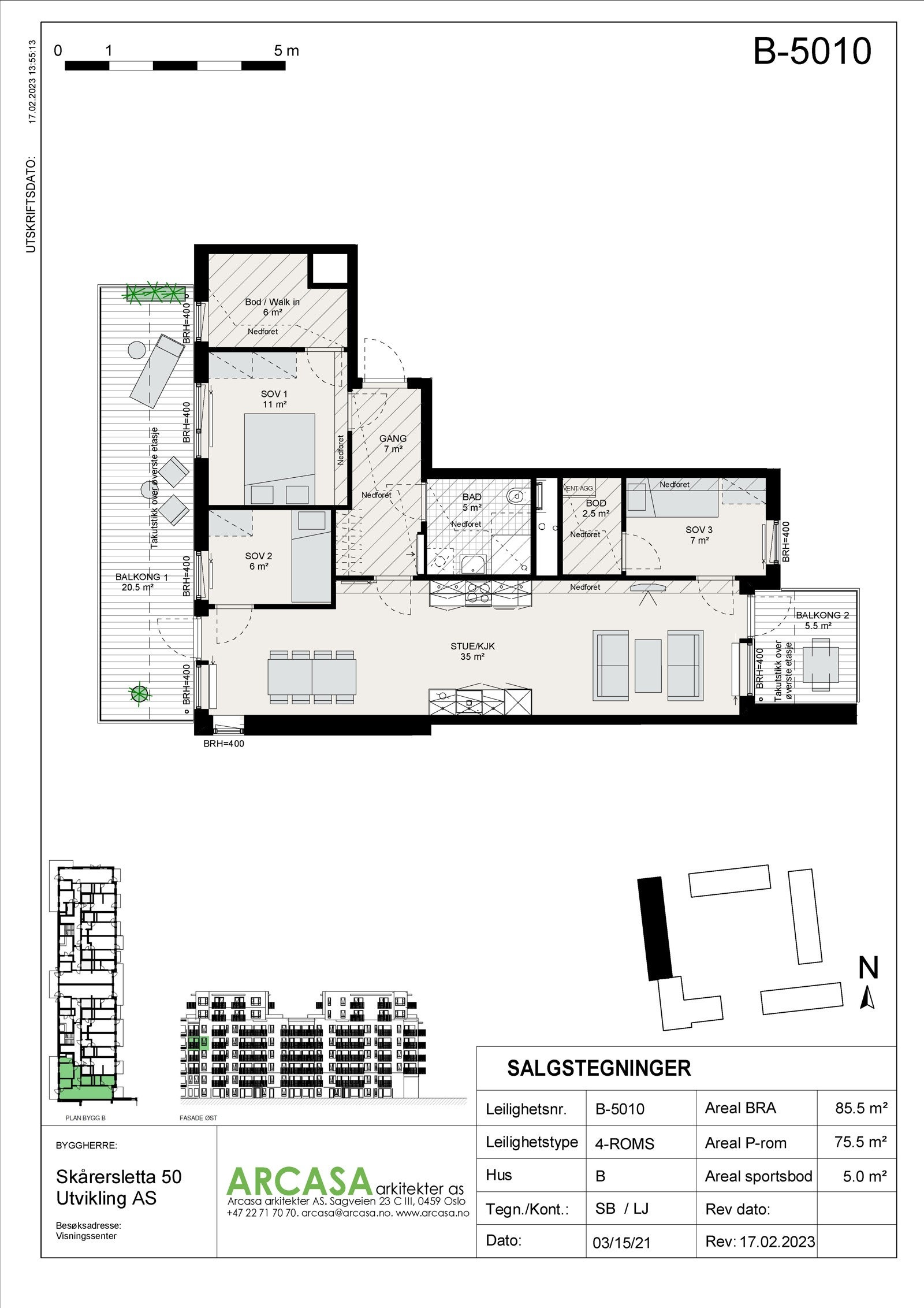Plantegning B-5010 Galleribilde