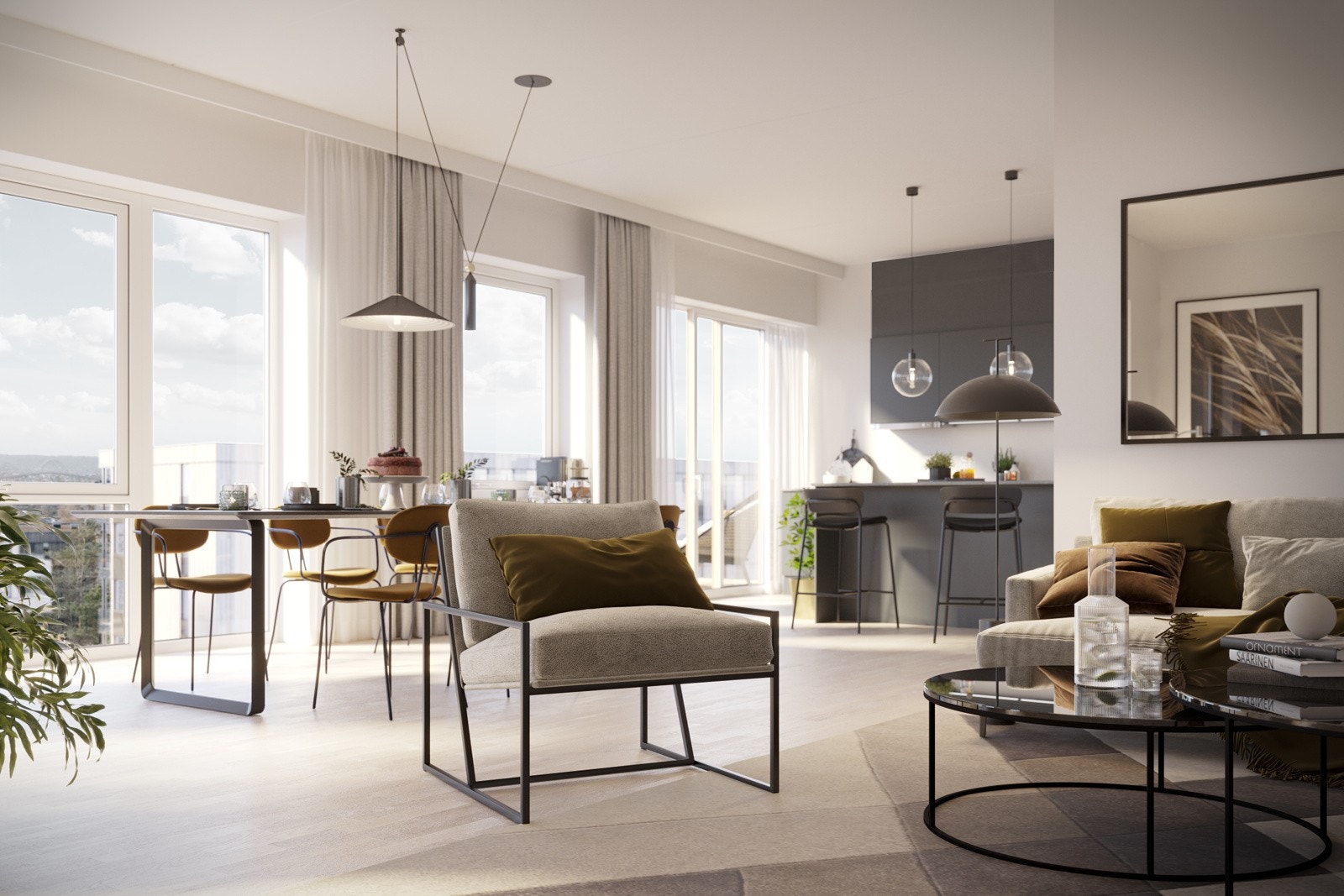 Lyse, gjennomgående leiligheter (illustrasjonsfoto) Galleribilde