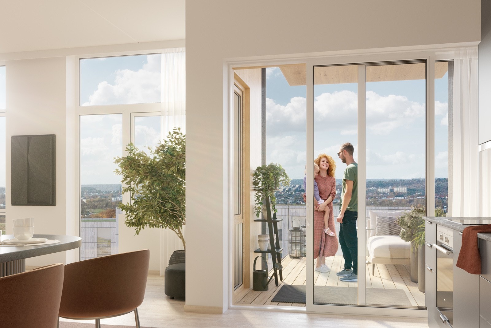 Store lysflater og gjennomgående leiligheter (illustrasjonsfoto) Galleribilde