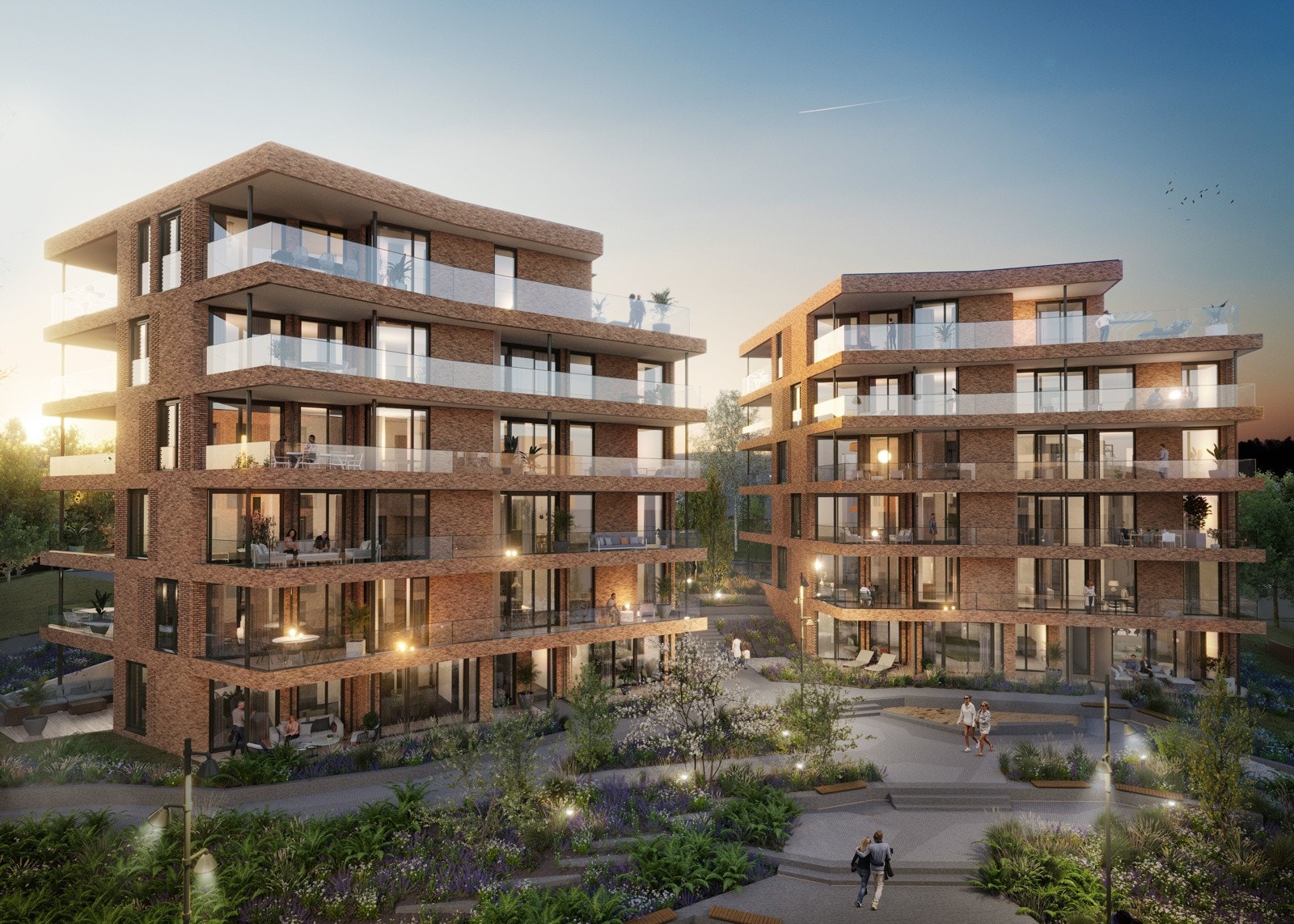 Pene fasader - hus A og B (A til venstre) Galleribilde