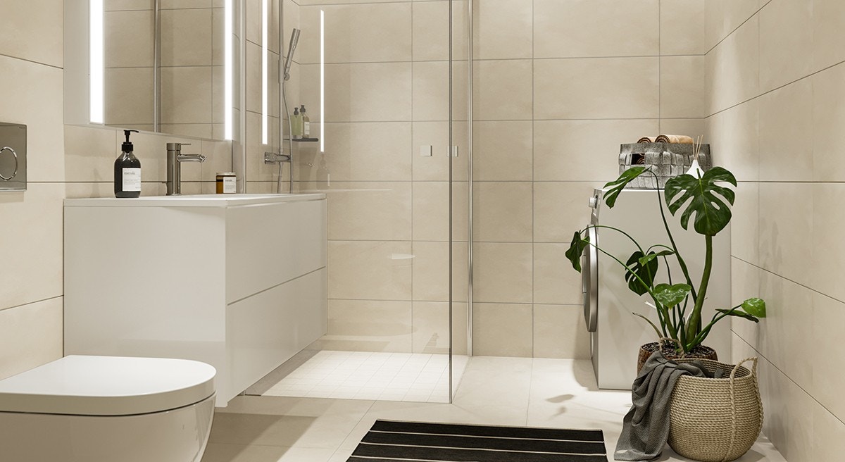 Badene har opplegg for vaskemaskin og tørketrommel Galleribilde