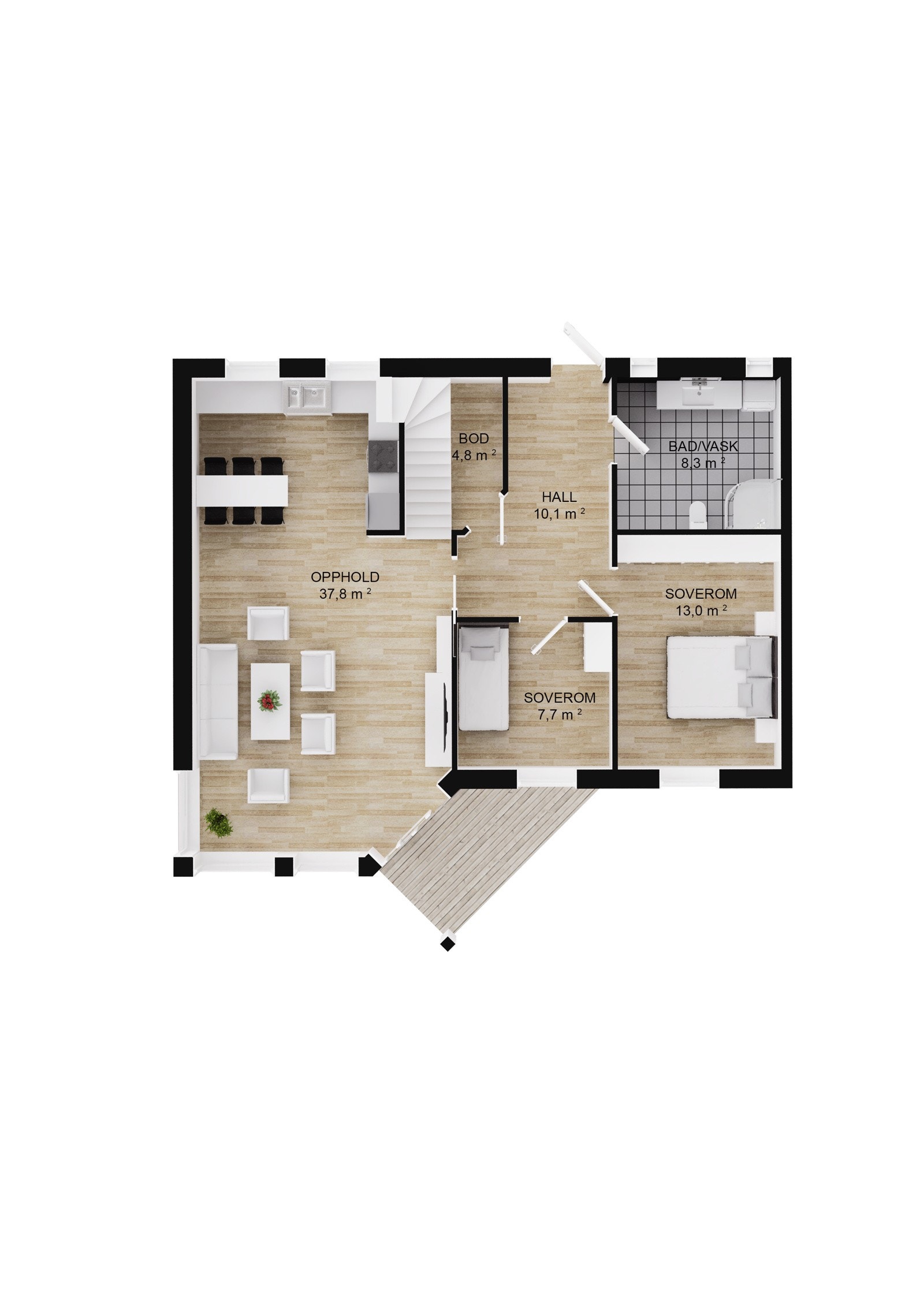 Leilighet 2D - Endeleilighet 2.Etasje Galleribilde