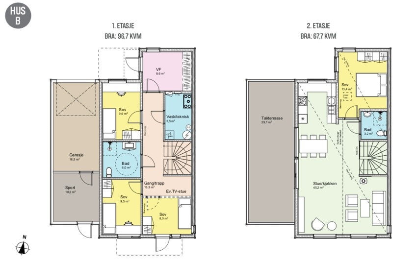 Plantegning hus C Galleribilde