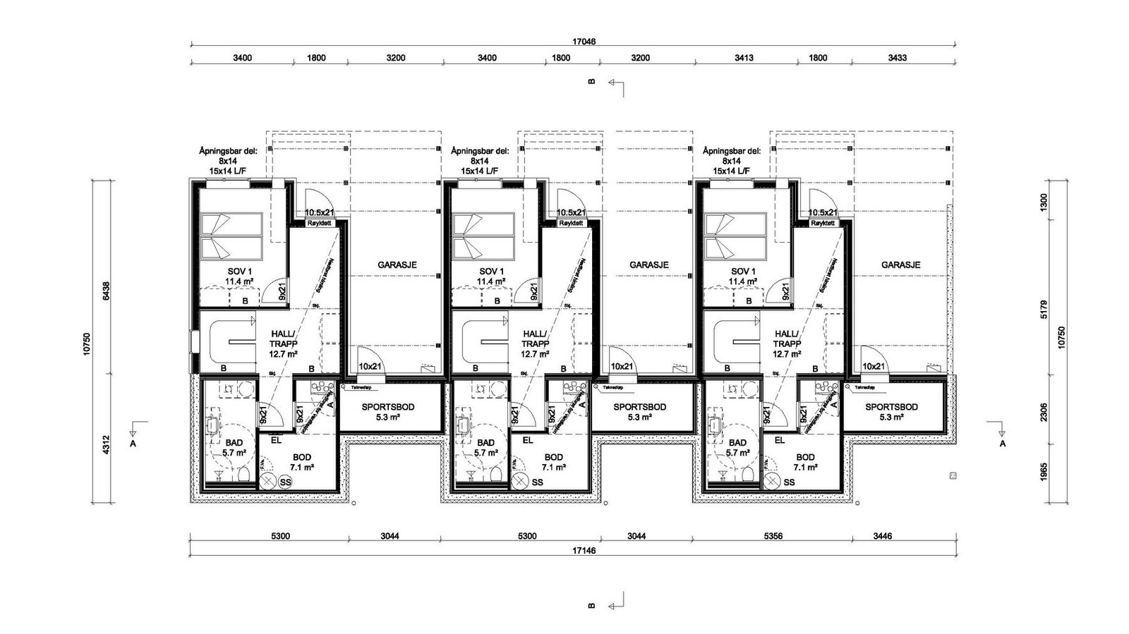 Plantegning 1.etasje Galleribilde