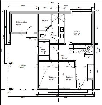 Plantegning 1. etasje Galleribilde
