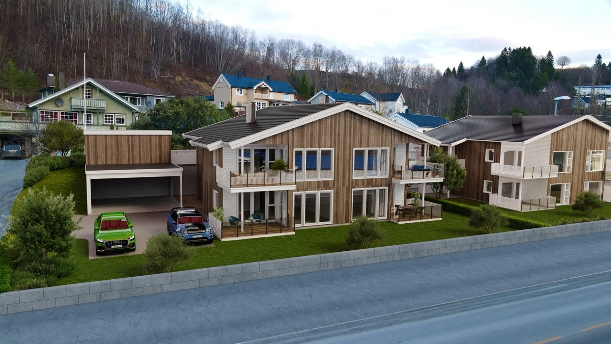 Velkommen til trinn 2 i Bredingsberg Borettslag! 4 moderne leiligheter mellom 82m² og 85m² (Illustrasjon, avvik kan forekomme) Galleribilde