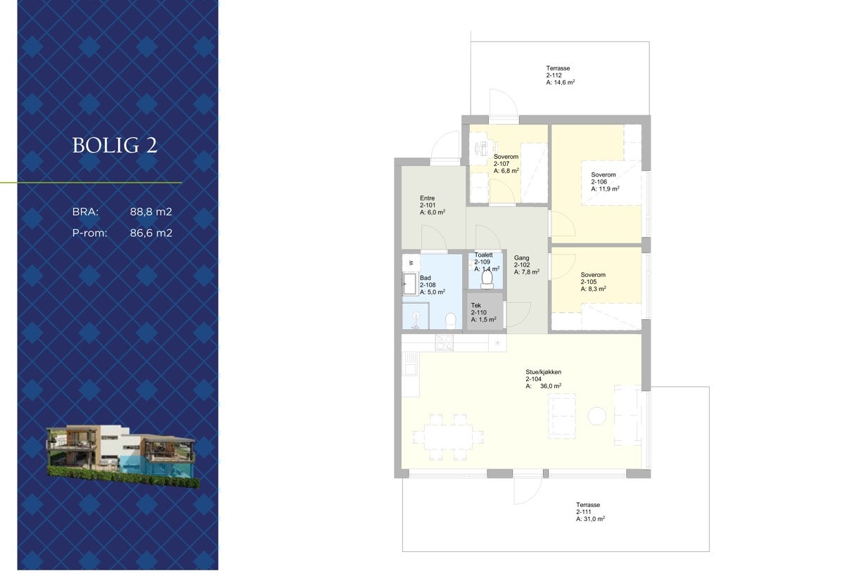 Brevik Terrasse bolig 2 Galleribilde