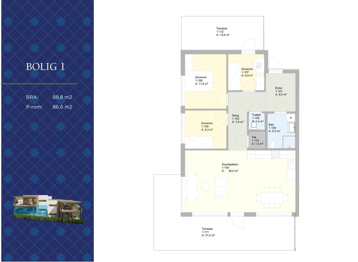 Brevik Terrasse bolig 1 Galleribilde