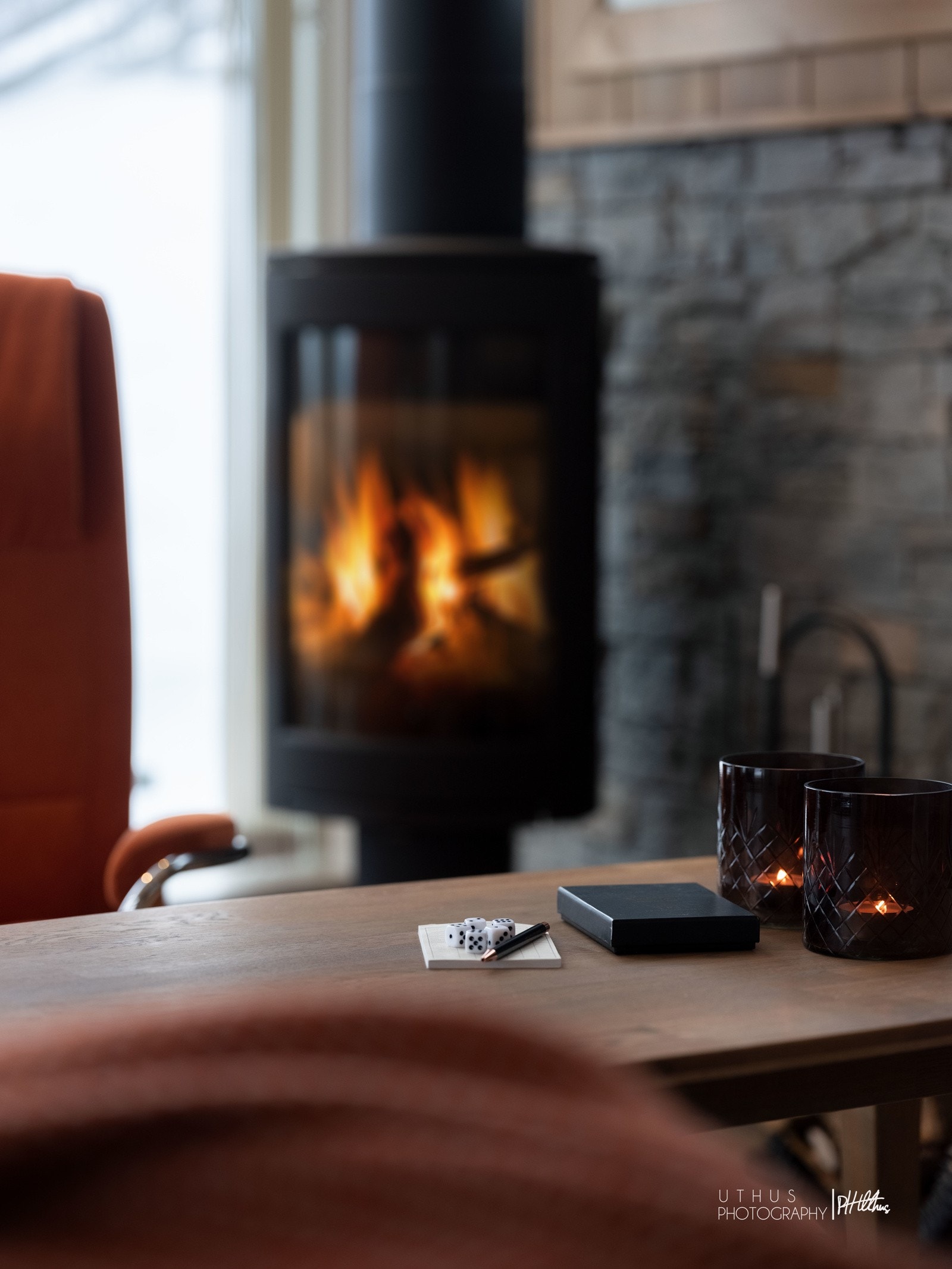 Lun og fin peisovn Galleribilde