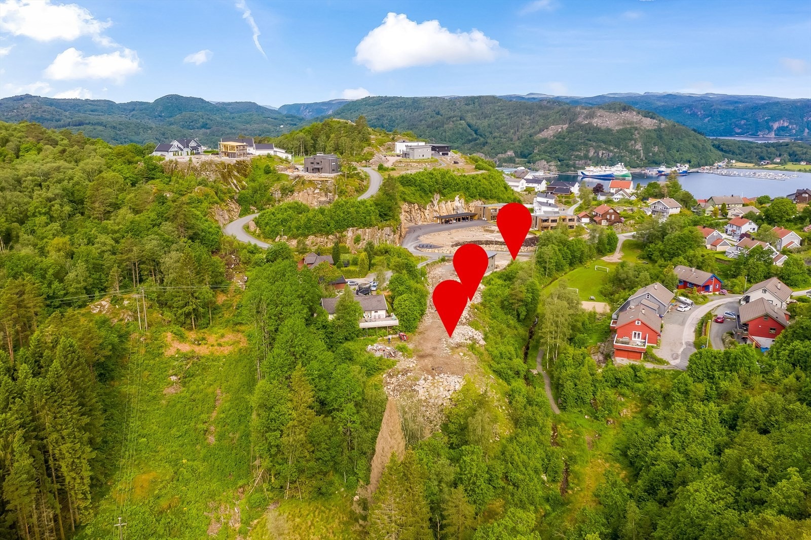 Solheiveien 40, Solheiveien 38 og Solheiveien 36. Galleribilde