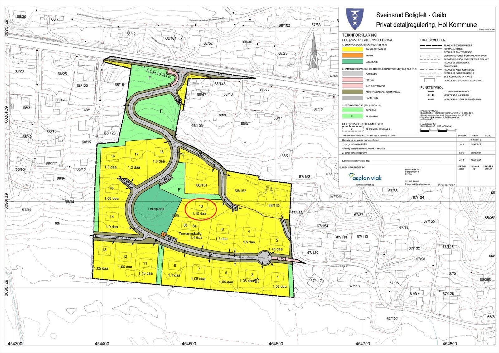 Reg.plan mrk tomt 10 Galleribilde