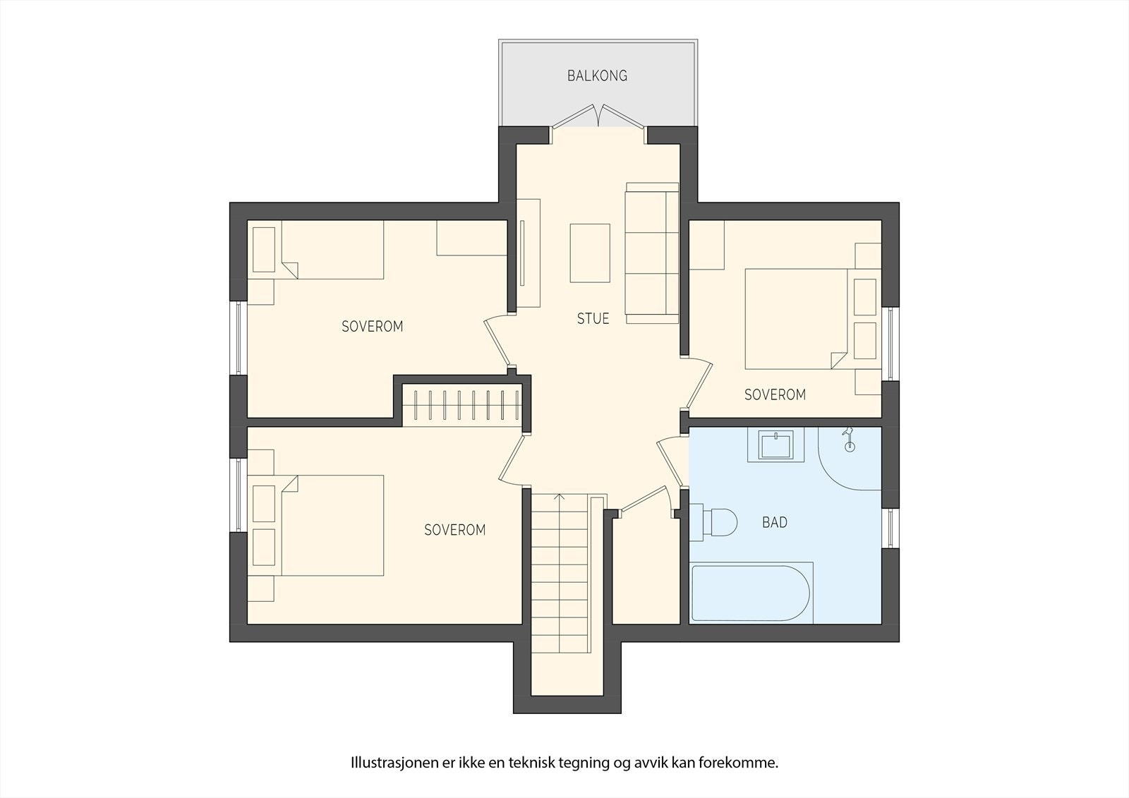 Plantegning 2. etasje Galleribilde
