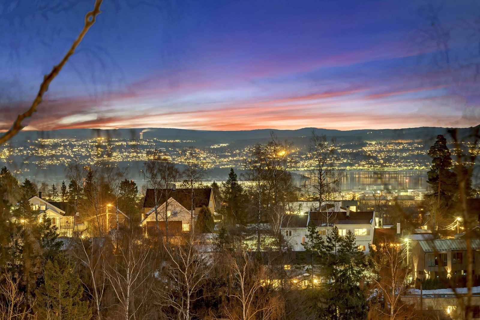Oslofjorden på kveldstid Galleribilde