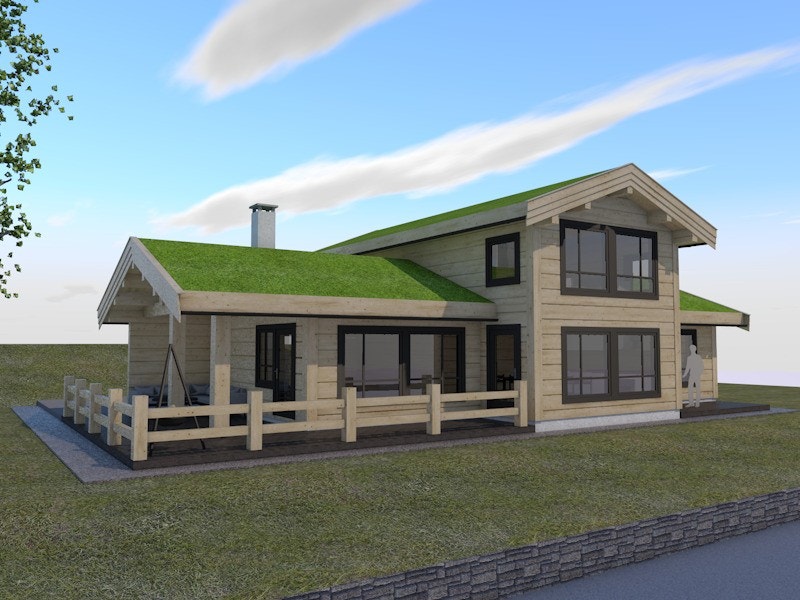 Her er hytte modell "Sara ". På denne tomten er det fullt mulig å velge hytte modell. Ta kontakt for ønske og pris Galleribilde