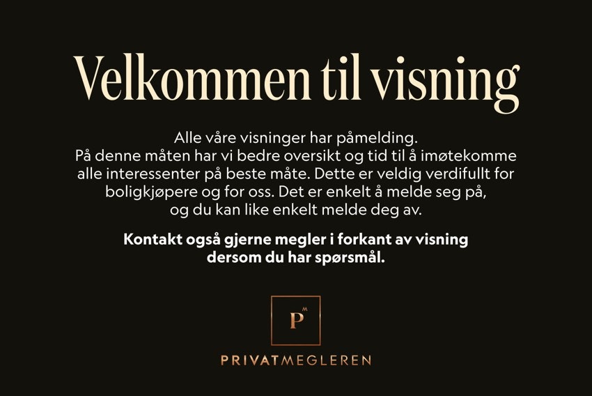 Husk å booke deg inn på visning - Velkommen! Galleribilde