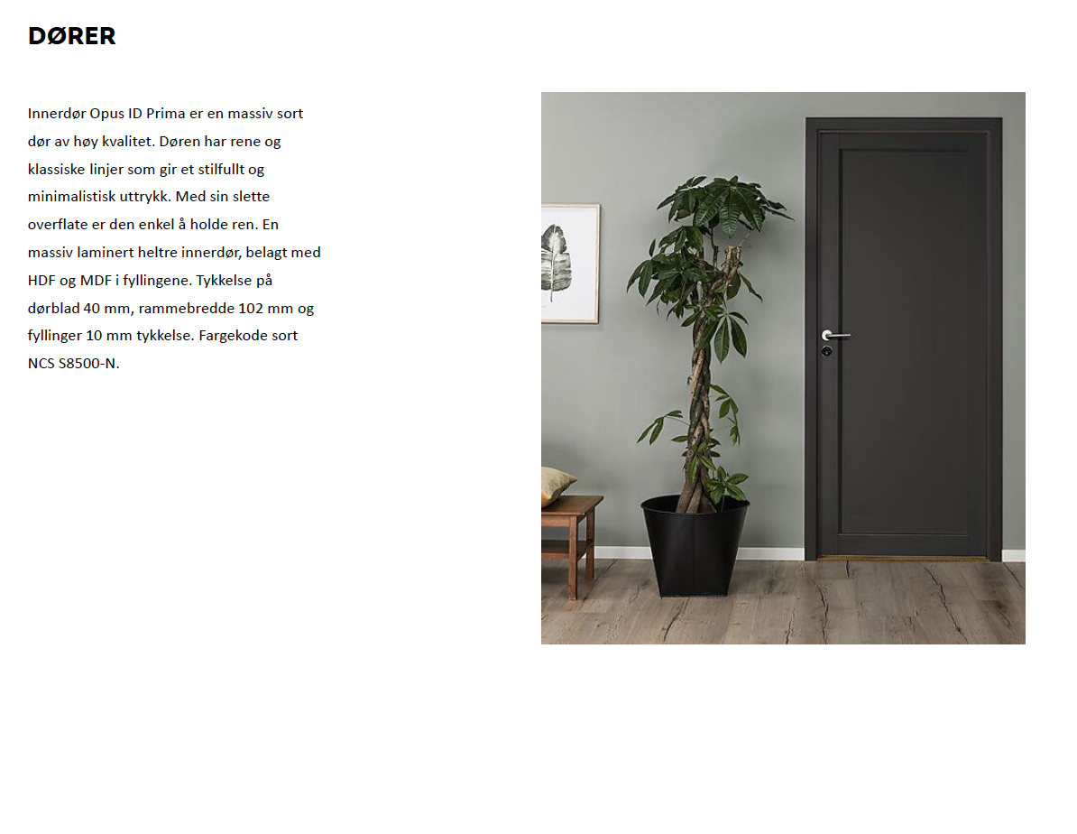 Illustrasjonstegning av innvendige dører Galleribilde