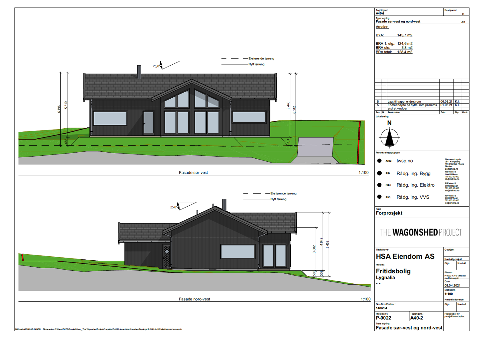 Snitt tegninger av hytten - Tegningene er kun ment som en illustrasjon og kan avvike fra ferdig leveranse Galleribilde
