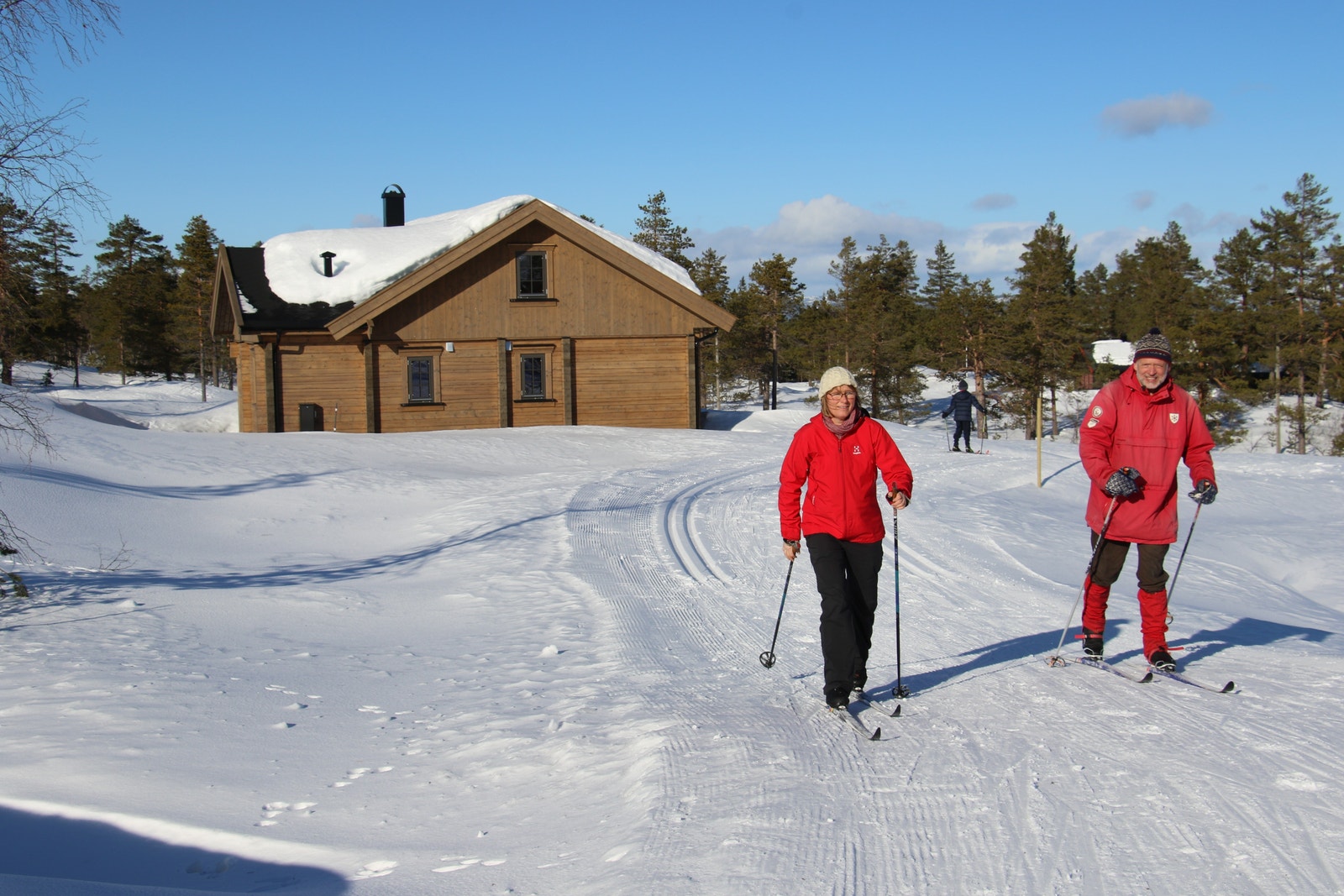 Hytta ligger ved skiløyper påkoblet 18 mil. Kort veg til Blefjell Lodge og Blestua Galleribilde