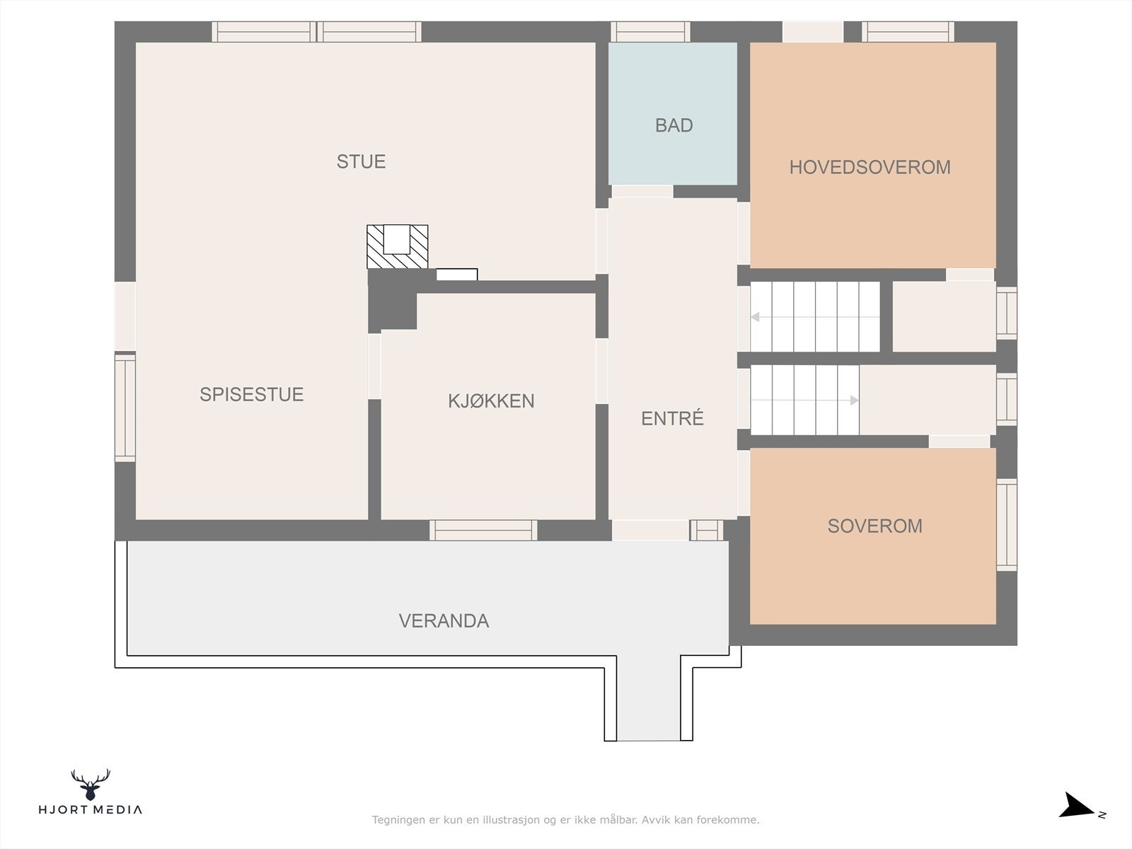 Plantegning 1. etg. Galleribilde