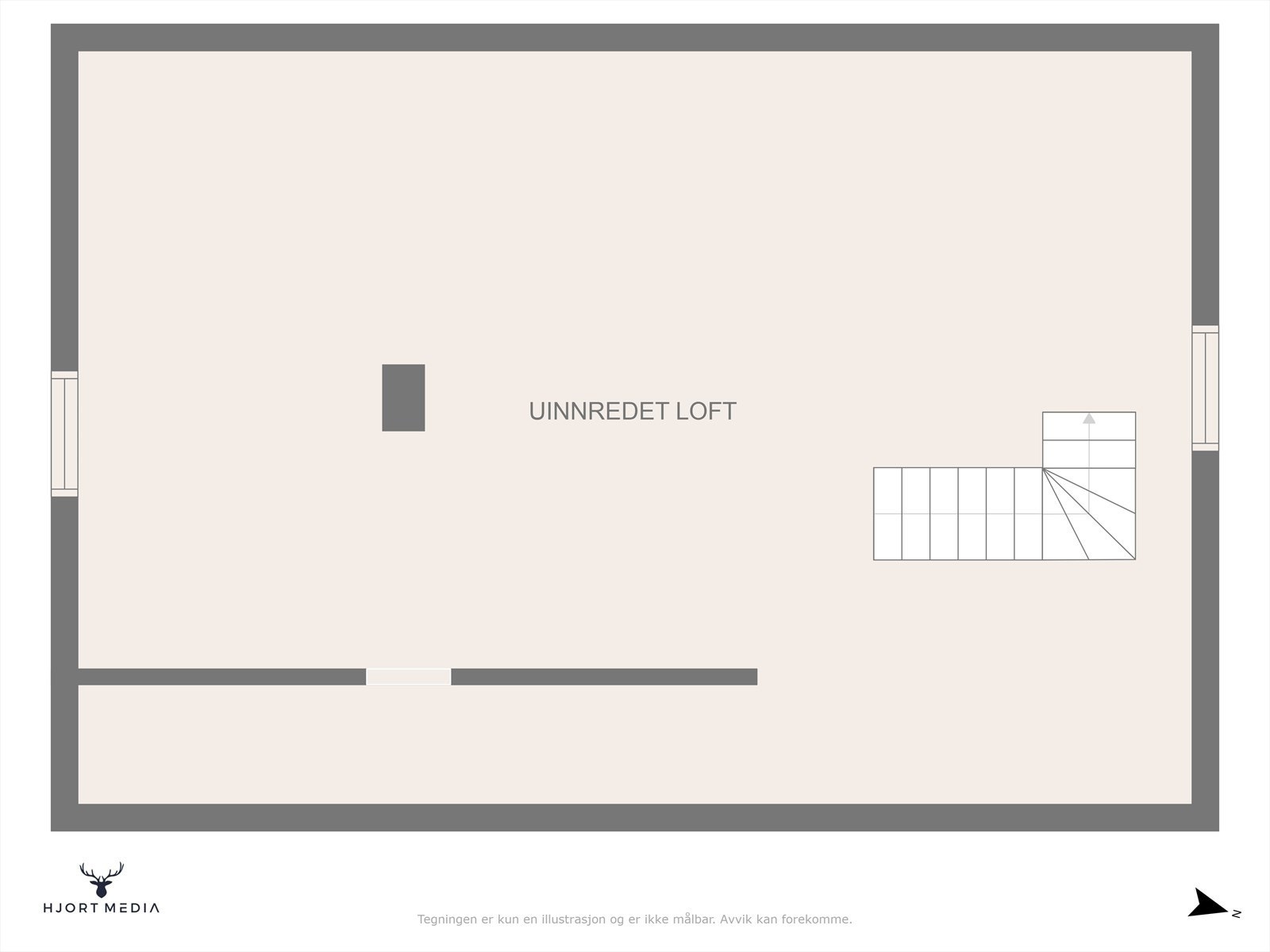Plantegning loft Galleribilde