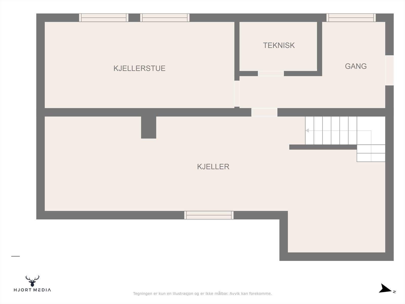 Plantegning kjeller Galleribilde