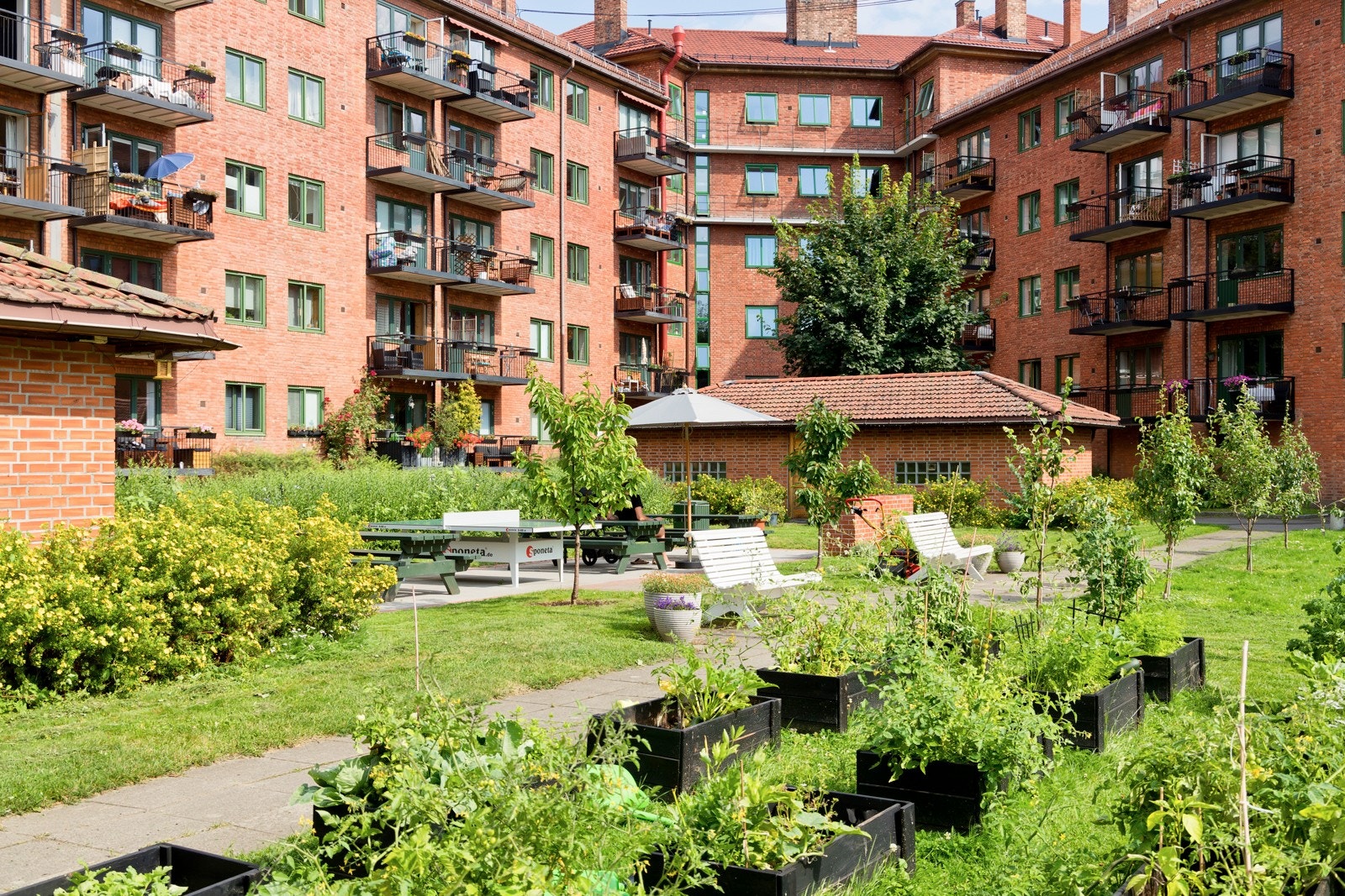 På vår- og sommerhalvåret kommer virkelig leilighetens plassering til sin rett; når du kan sole deg på plenen, grille med gode naboer eller bare gå rett ut i oslonatta og nyte byen! Galleribilde