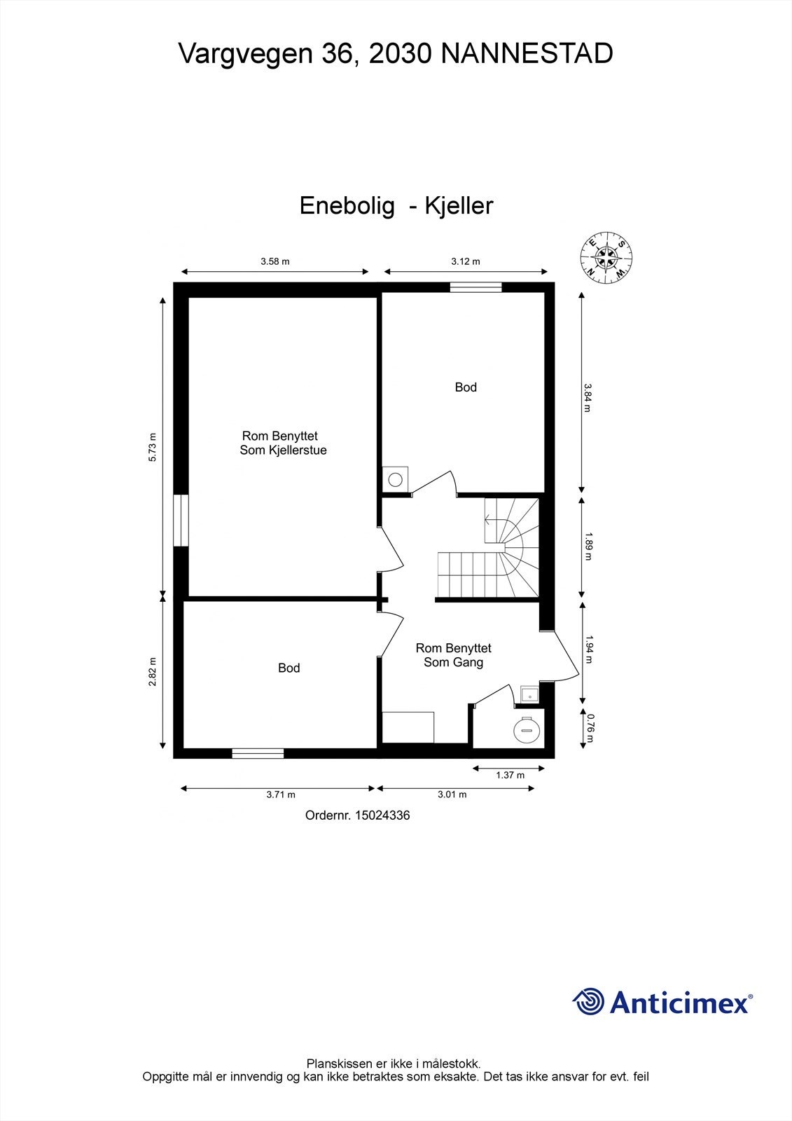 Plantegning underetasje Galleribilde