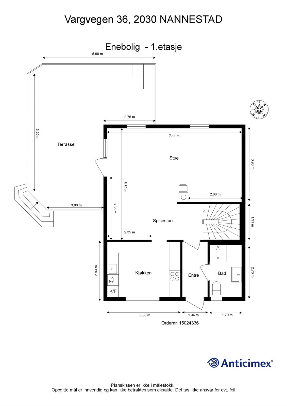 Plantegning 1. etasje Galleribilde
