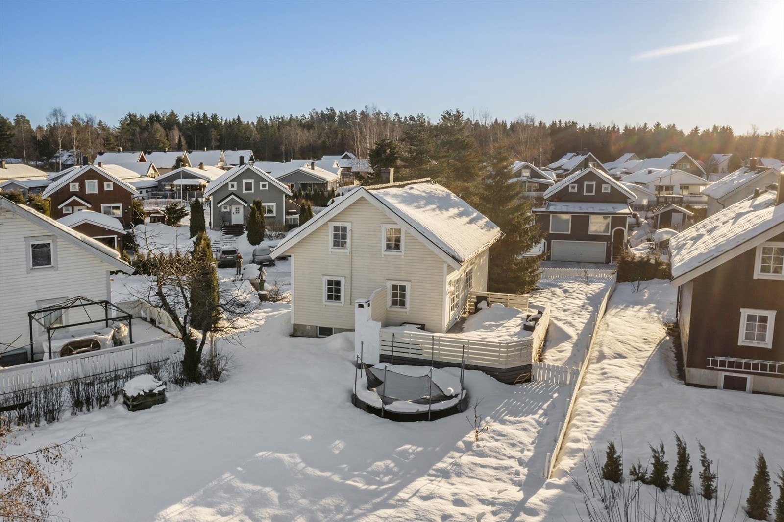 Velkommen til Vargvegen 36!
Eiet tomt på ca. 511 kvm med gruset gårdsplass og delvis inngjerdet plenarealer med god boltreplass for familien Galleribilde