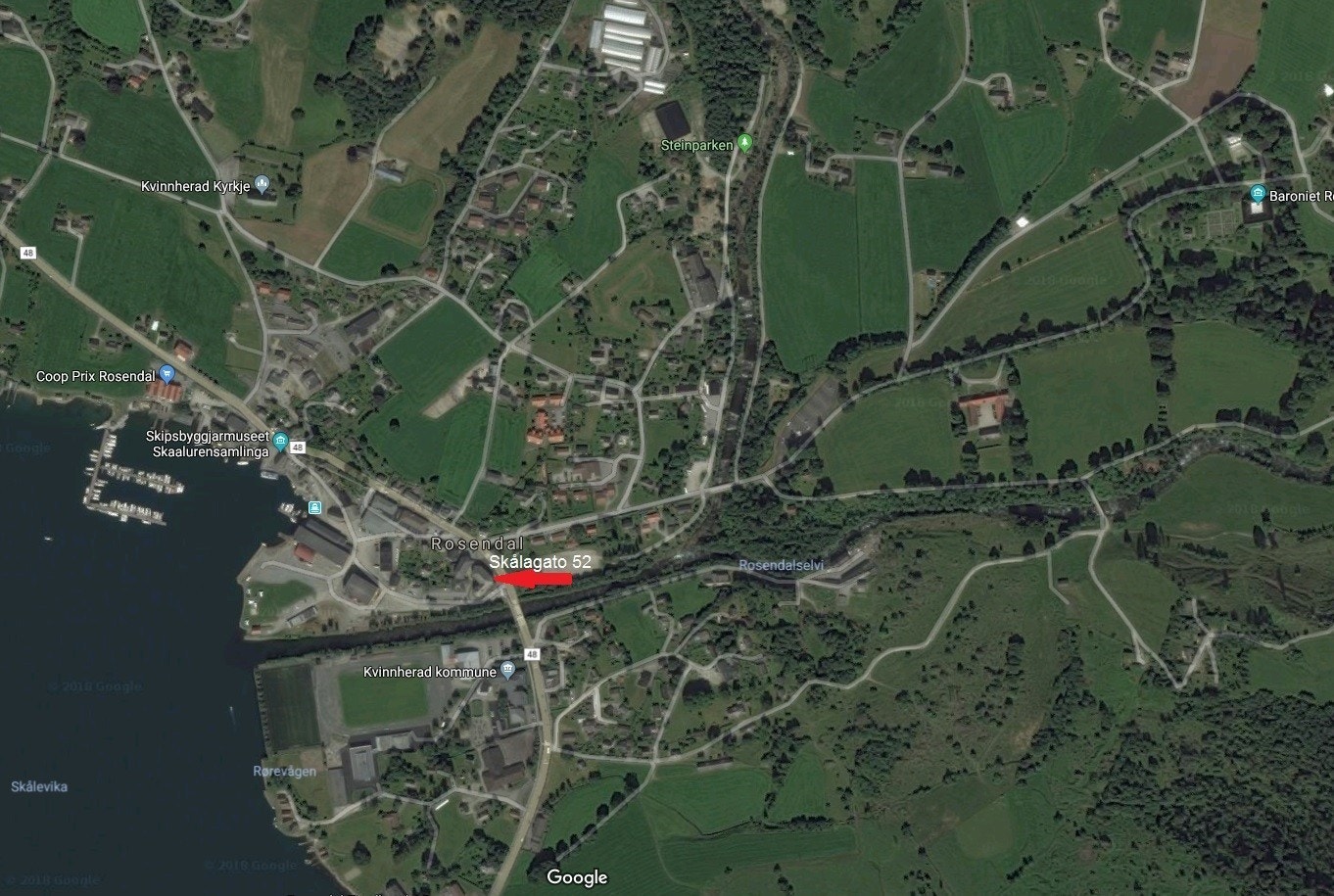 plassering flyfoto Galleribilde