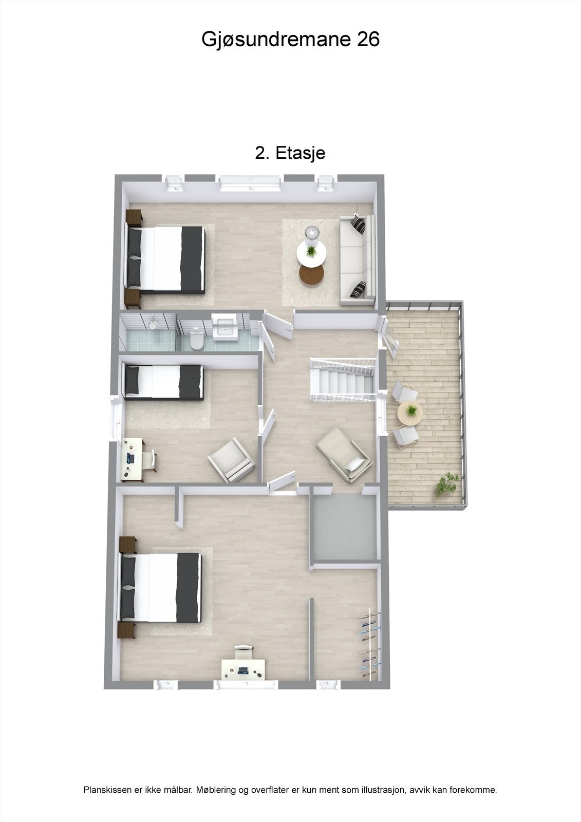Gjøsundremane 26 - 3D - Loft. Galleribilde