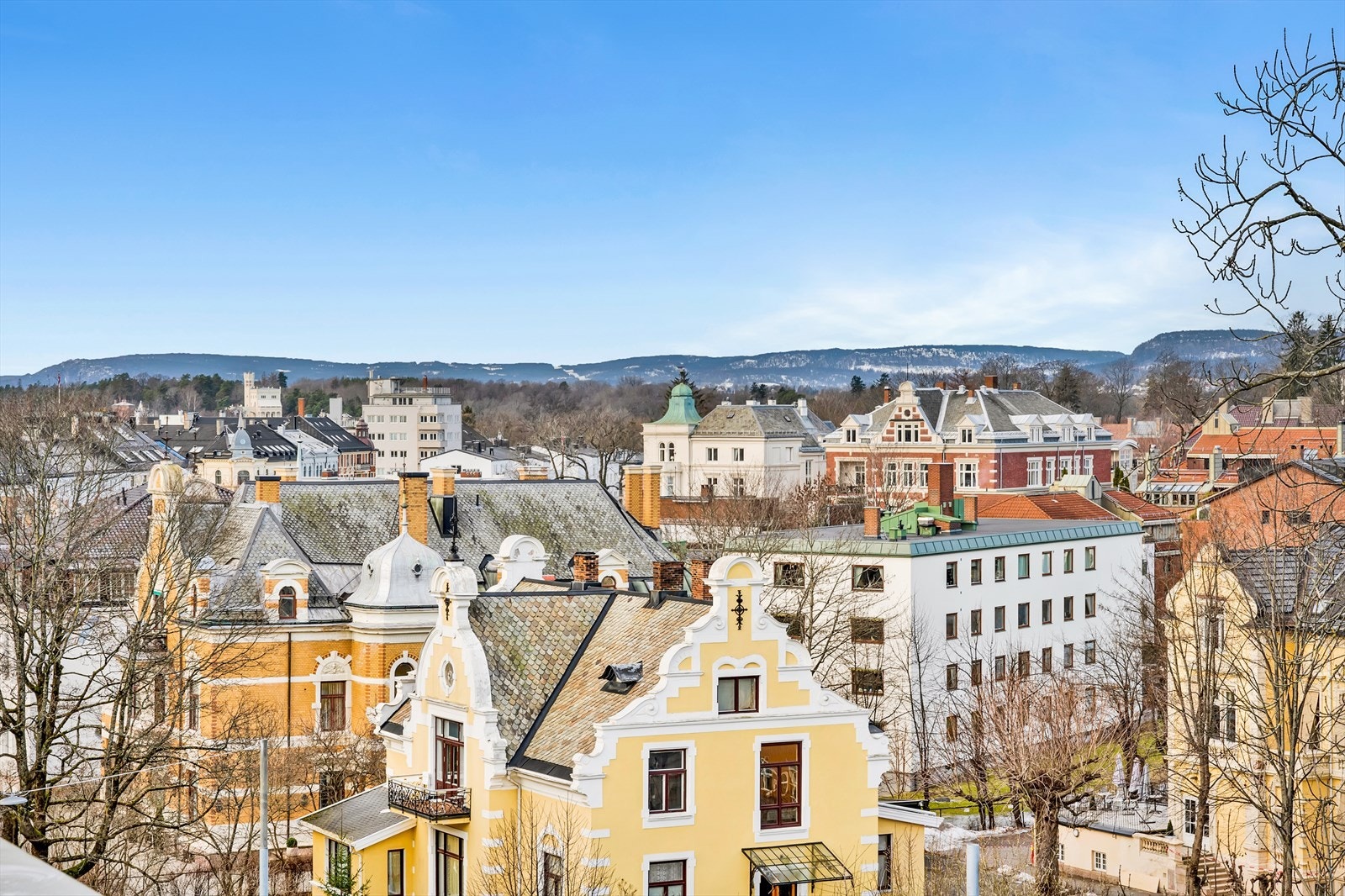 Utsiktsbilde fra mulig takterrasse. Galleribilde