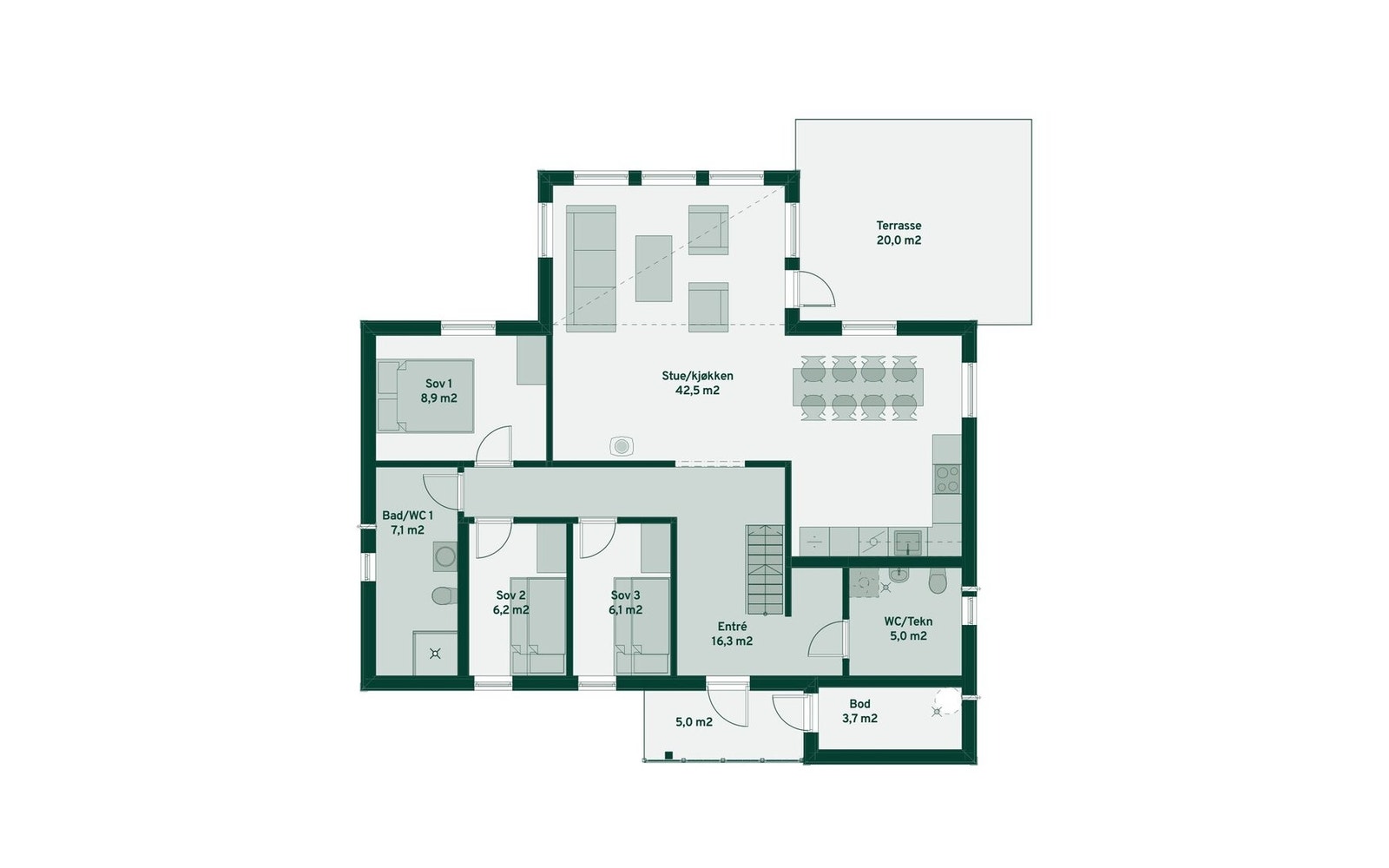 Plantegning Rondablikk 100 Galleribilde