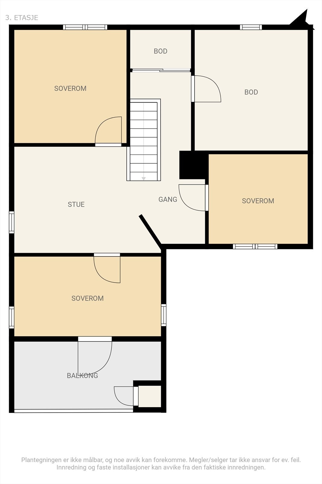 Plantegning loft. Galleribilde