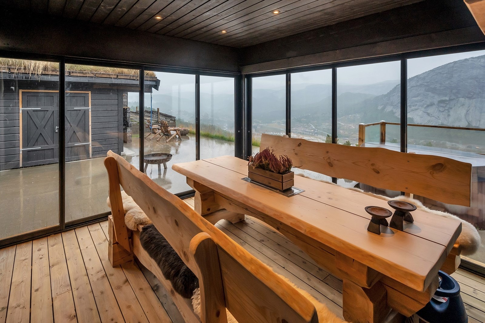 Innglasset terrasse Galleribilde