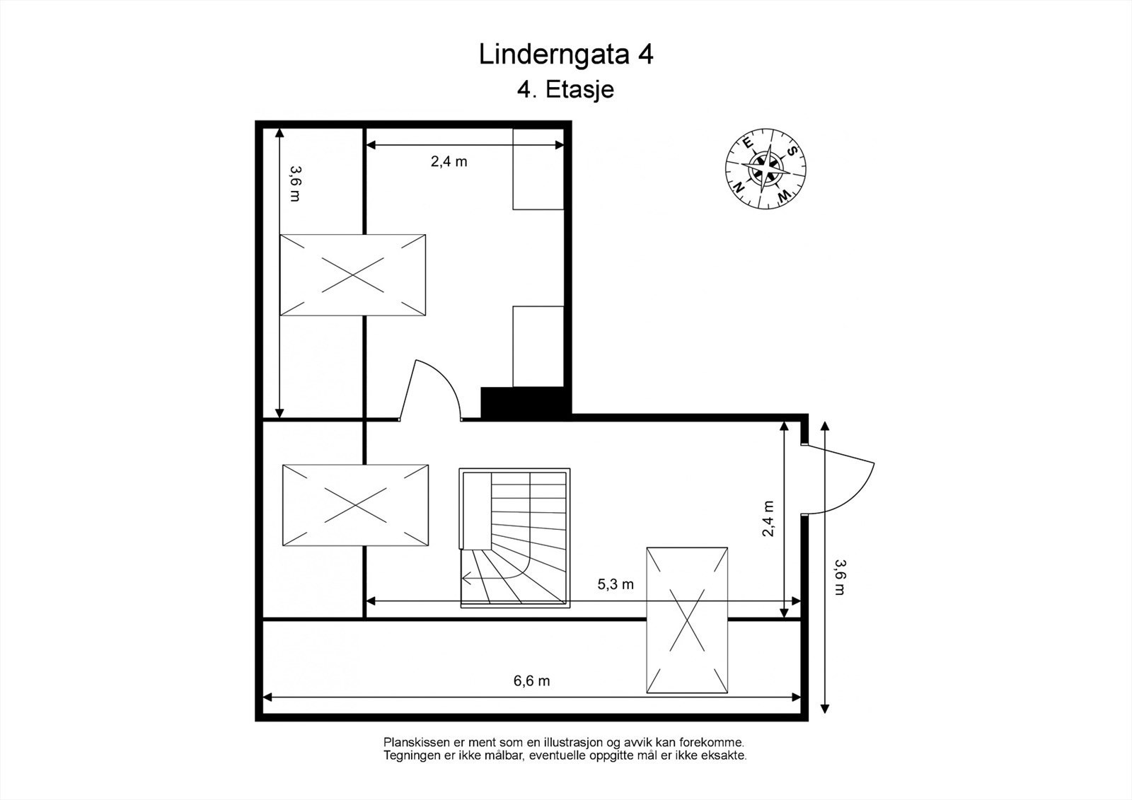 Plantegning 4. etasje. Galleribilde