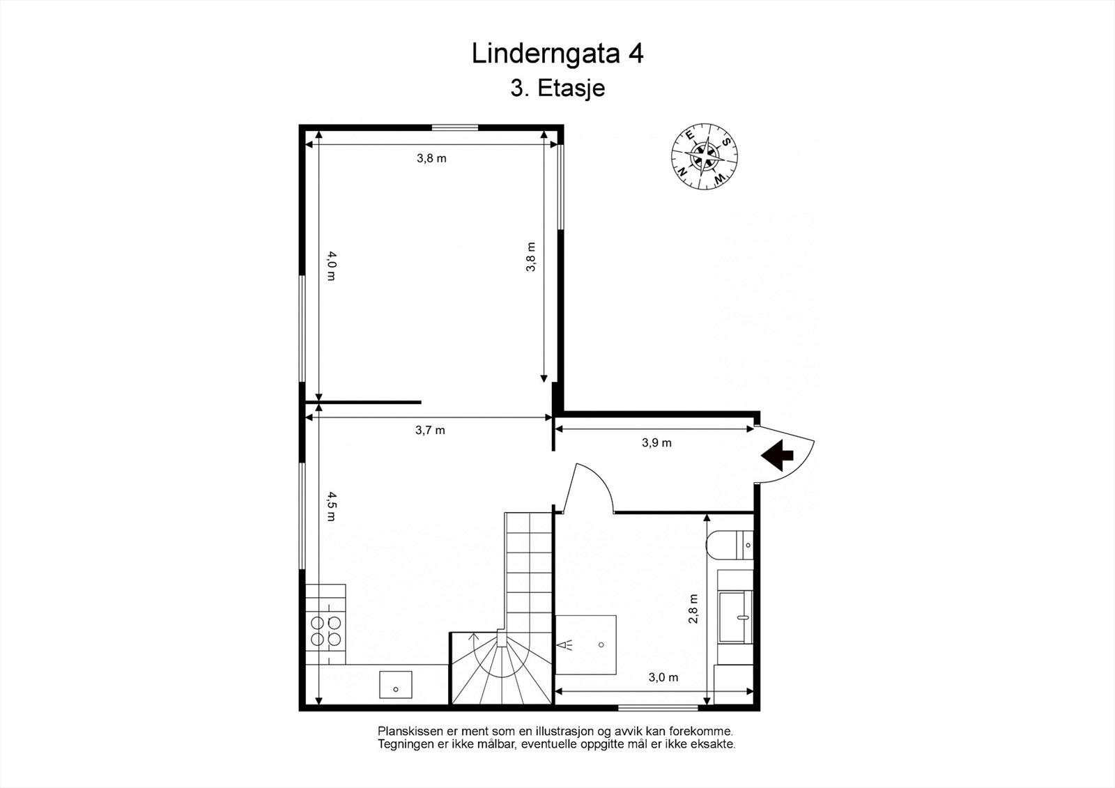 Plantegning 3. etasje. Galleribilde