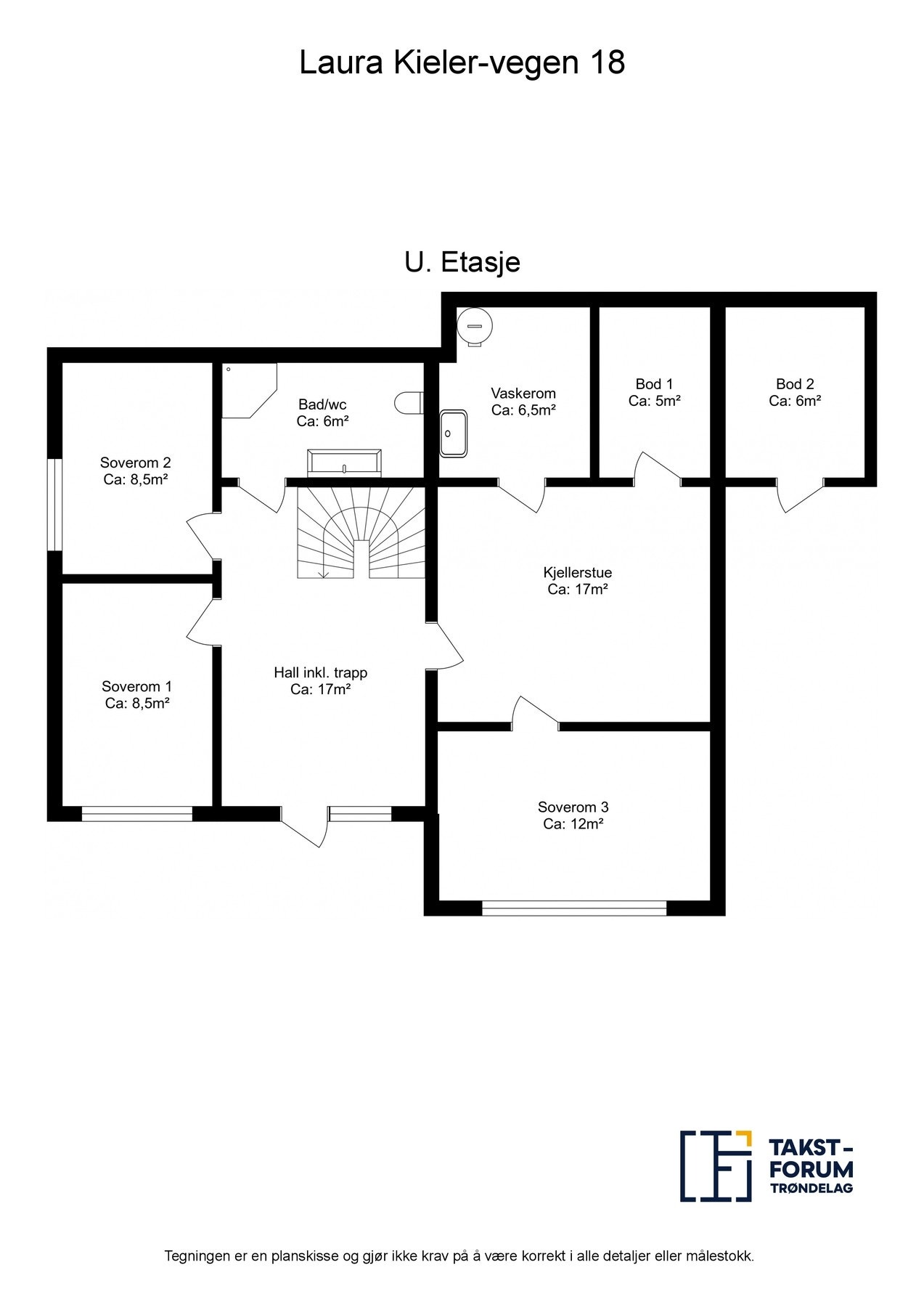 Planskisse underetasje Galleribilde