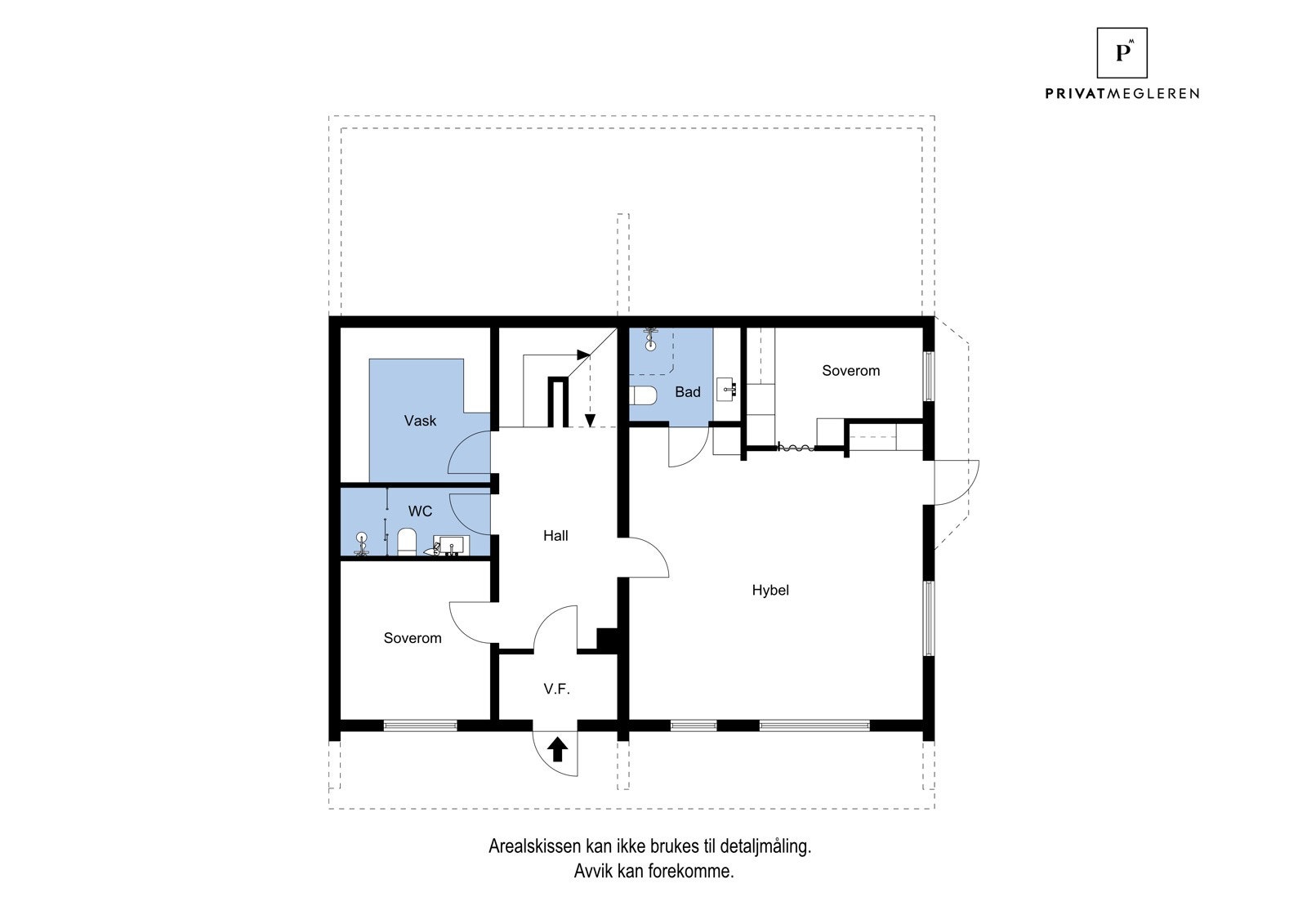 Planløsning med hybel Galleribilde