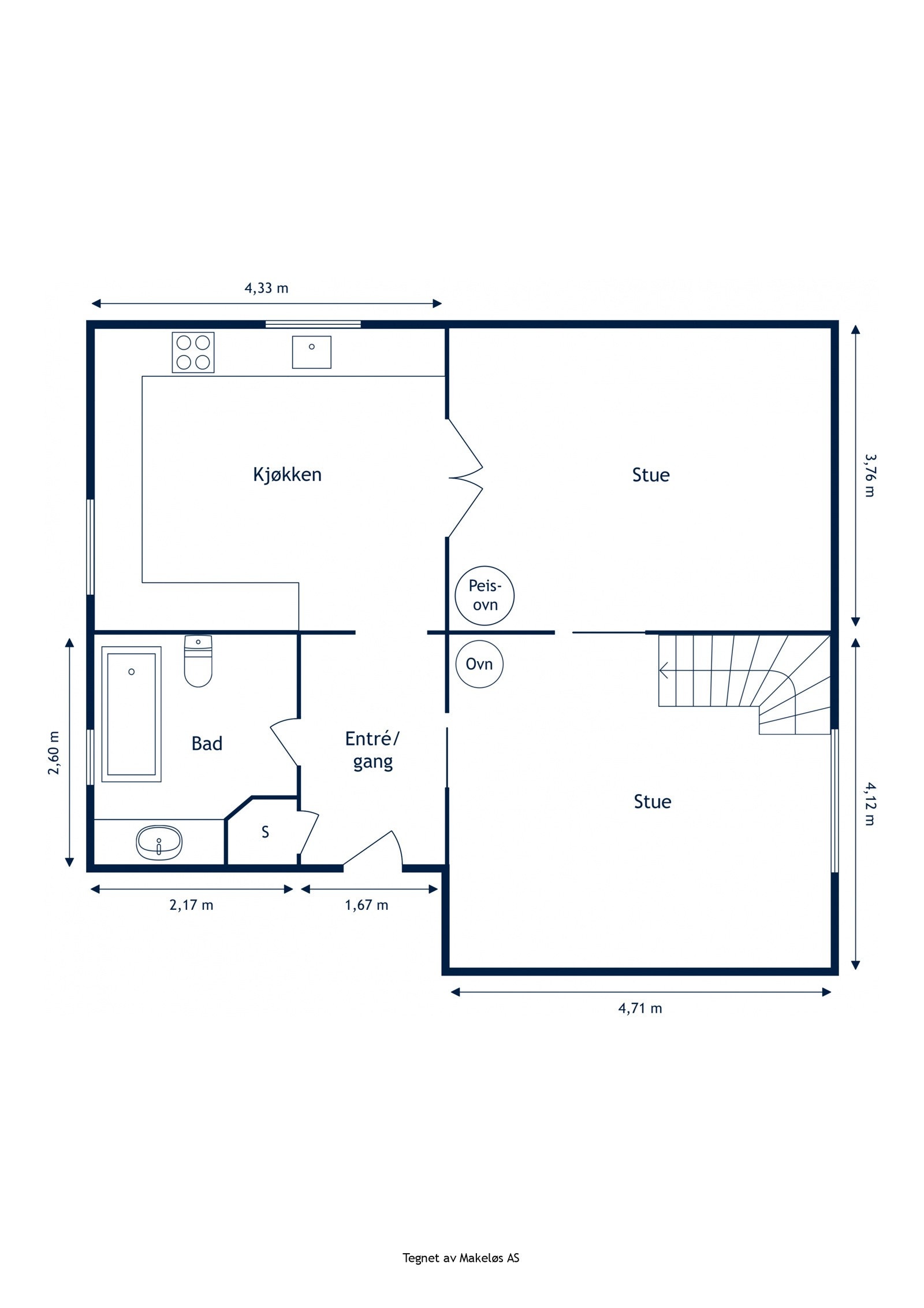 Eventyrveien 17 - 2. etasje - 2D Floor Plan Galleribilde