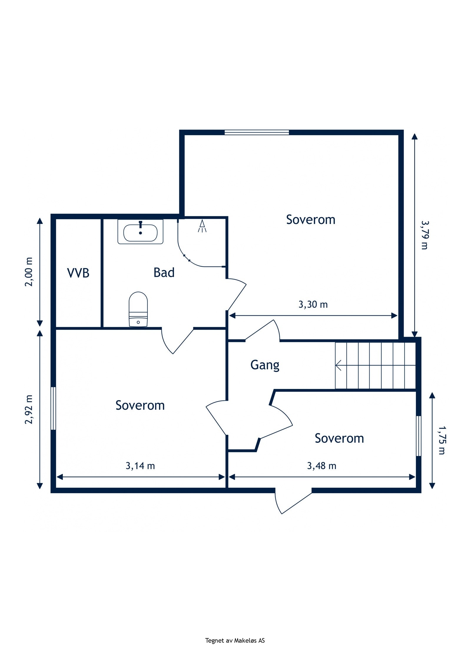 Eventyrveien 17 - Loft - 2D Floor Plan Galleribilde