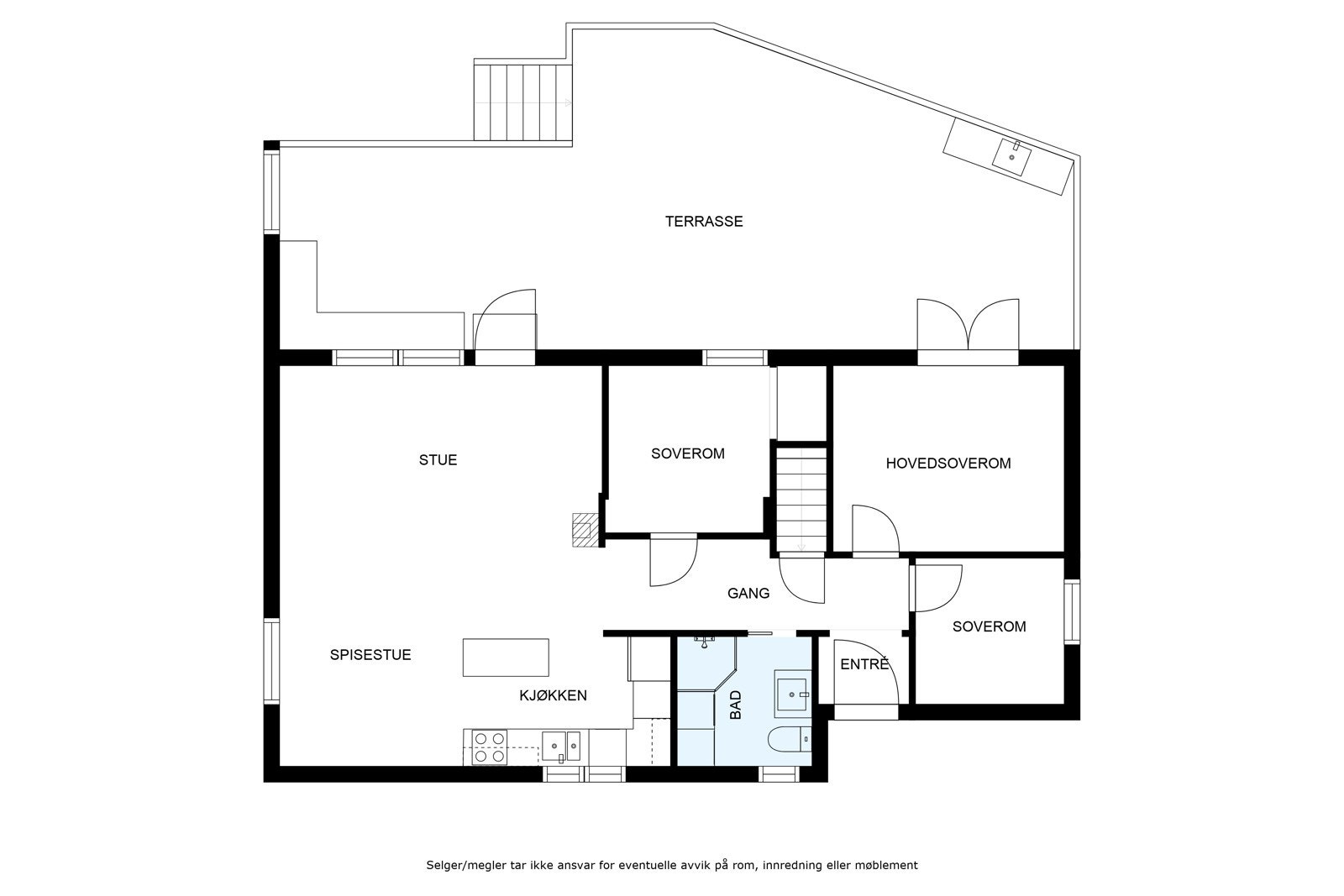 Plantegning 1. etasje Steinurbakken 2 Galleribilde