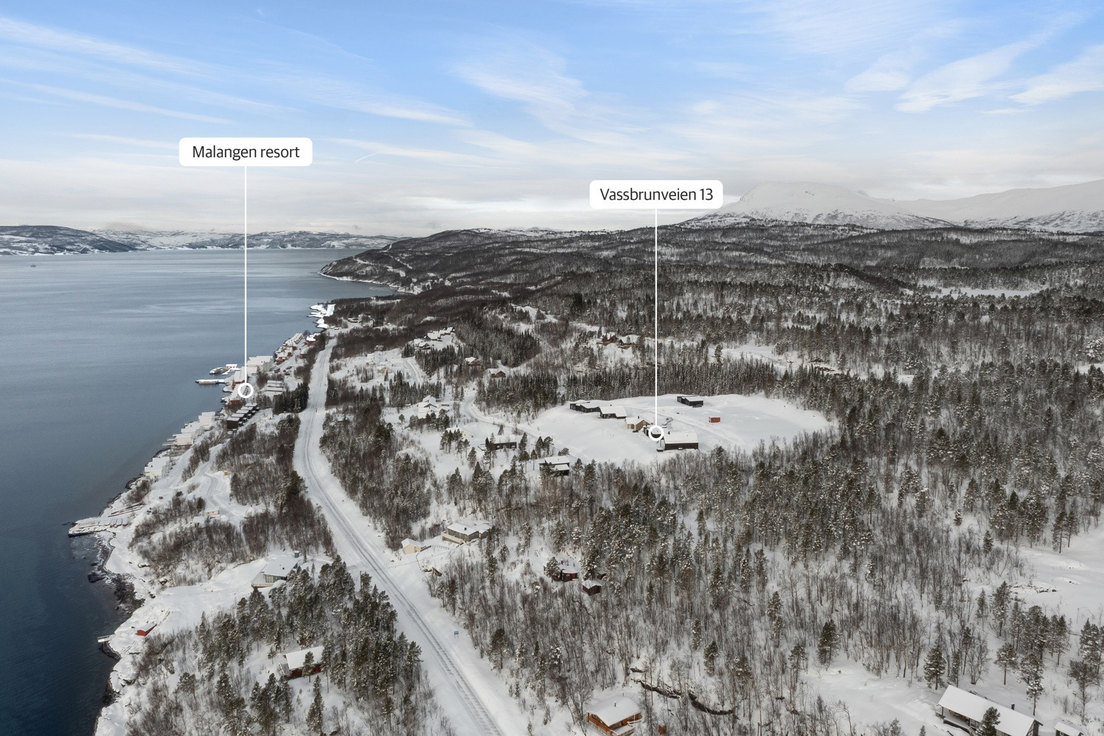 Nærhet til matbutikk, Malangen Resort og gode tur- og fiskemuligheter