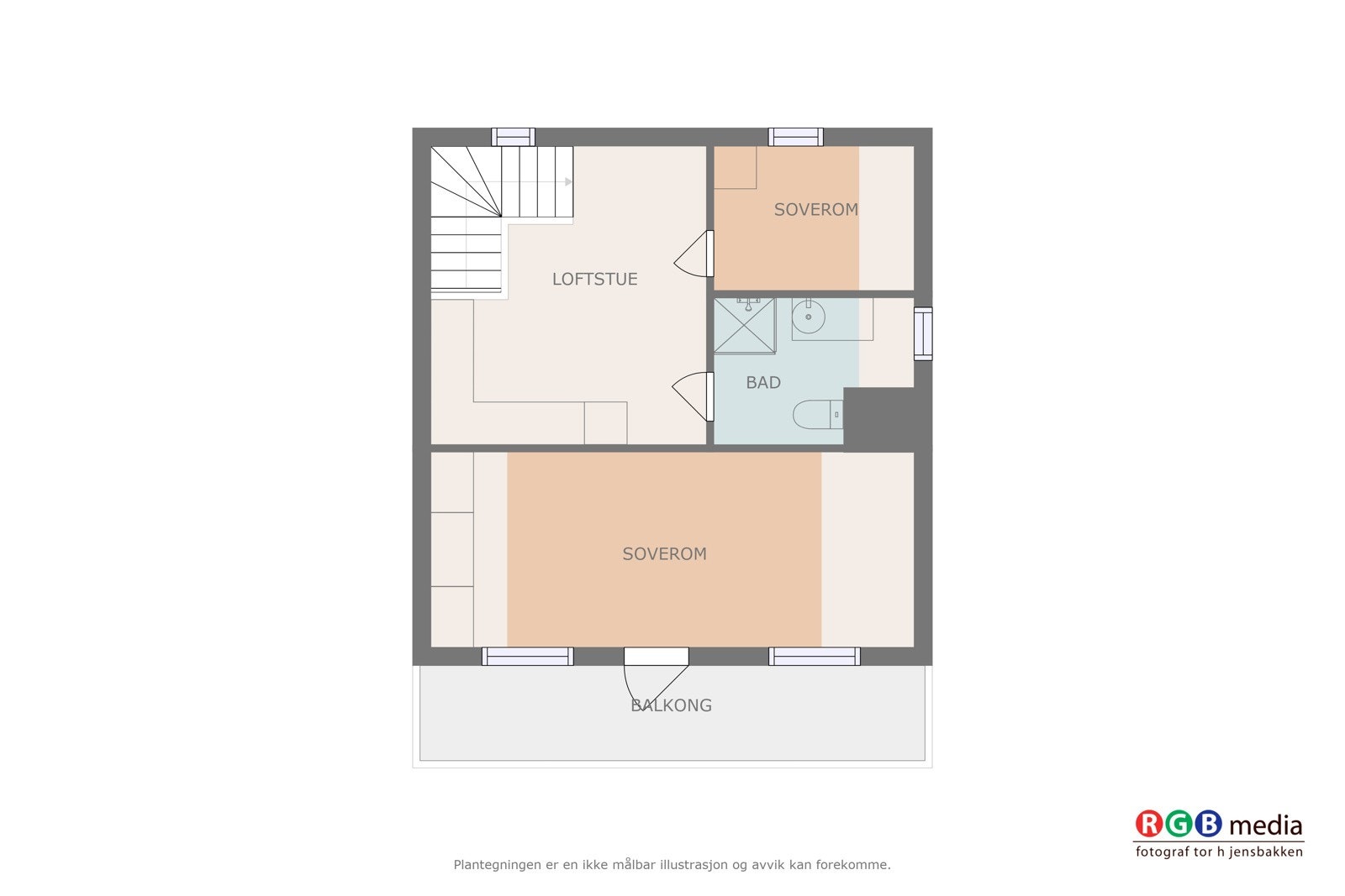 Plantegning loftsetasje hovedhytte Galleribilde