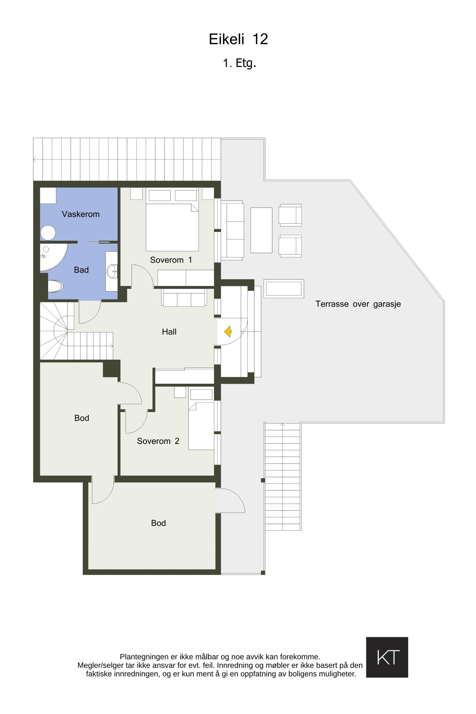 Plantegning 1 etg Galleribilde