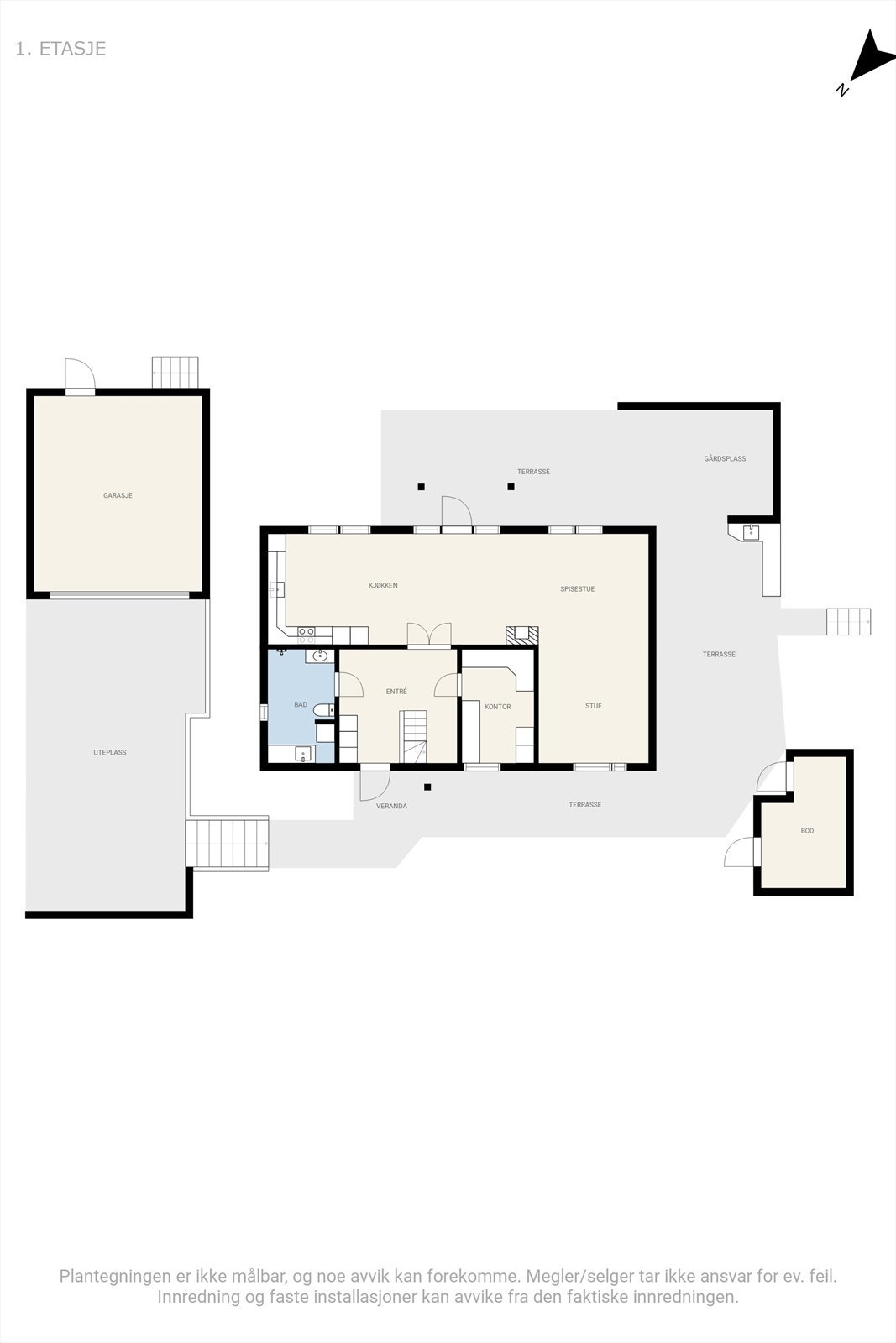 Plantegning 1. etasje. Galleribilde