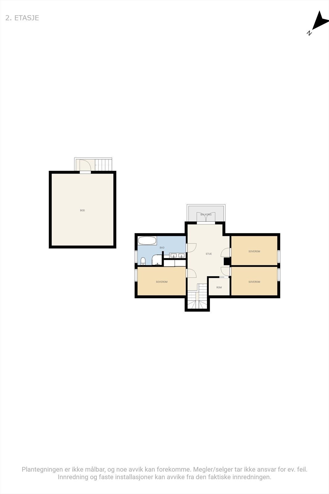 Plantegning 2. etasje. Galleribilde