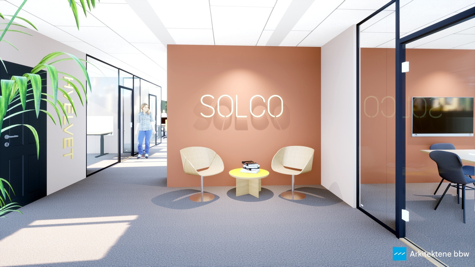 Illustrasjon som viser muligheter for interiør Galleribilde