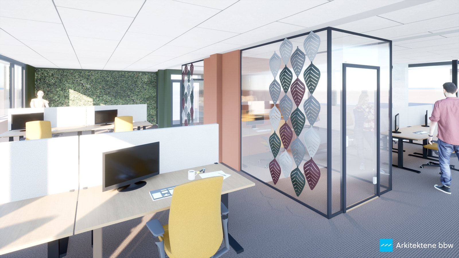 Illustrasjon som viser muligheter for interiør Galleribilde