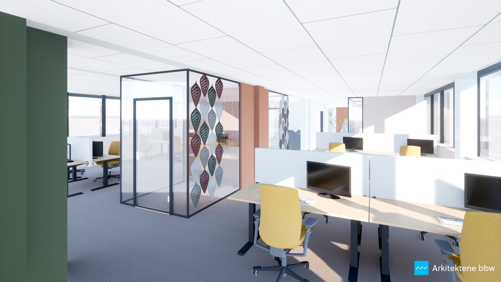 Illustrasjon som viser muligheter for interiør Galleribilde